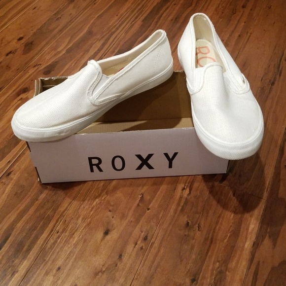 roxy white slip on sneakers